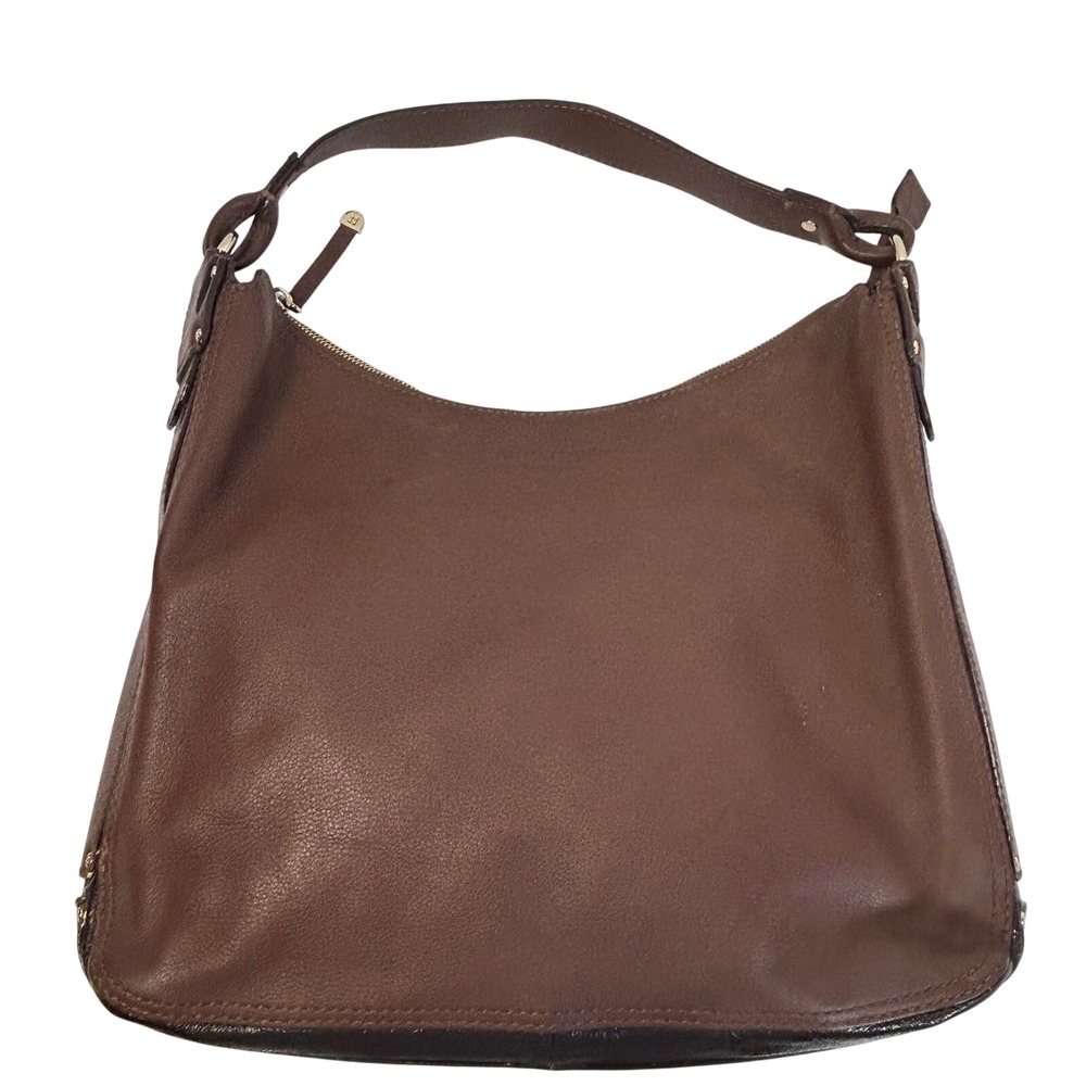Kate Spade New‎ York Leather Hobo Shoulder Bag Purse Brown Gold Tone Hardware - Picture 3 of 16